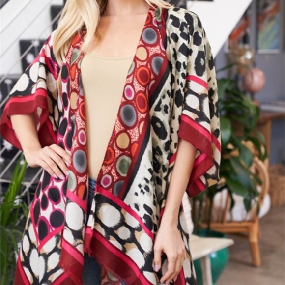 Multi Print kimono - Picture 3 of 10